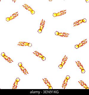pattern gun projectile game cartoon. fire beam, shot energy, light blaster gun projectile game sign vector Stock Vector
