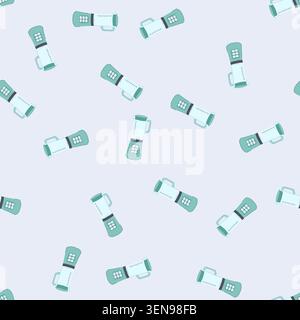 pattern food blender cartoon. home diet, green drink, smoothie detox food blender sign. seamless vector illustration Stock Vector