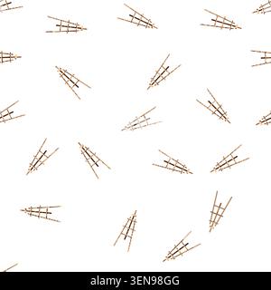 pattern wood easel cartoon. exhibition school, studio space, painter billboard wood easel sign vector Stock Vector