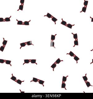 pattern vision glasses for the blind cartoon. accessibility technology, innovation wearable, enhancement aid vision glasses for the blind sign. seamle Stock Vector