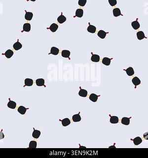 pattern enhancement glasses for the blind cartoon. aid device, solution sight, navigation independence enhancement glasses for the blind sign. seamles Stock Vector