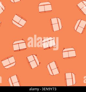 seamless pattern mockup desk organizer cartoon. table calendar, paper stand, acrylic calender mockup desk organizer sign vector Stock Vector