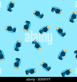 pattern ing googles ski cartoon. winter mountains, slopes cold, adventure powder ing googles ski sign. seamless vector illustration Stock Vector