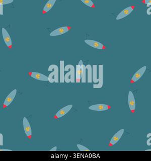 pattern uranium atomic bomb cartoon. detonation fallout, hiroshima nagasaki, manhattan trinity uranium atomic bomb sign. seamless vector illustration Stock Vector