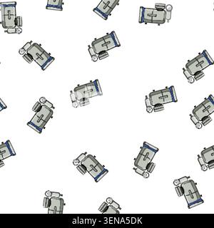 pattern water vacuum pump cartoon. pressure condition, underwater compressor, worker mechanic water vacuum pump sign vector Stock Vector