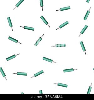 pattern Silicone sealant tube standing vertically with long narrow nozzle for filling and sealing gaps, cracks and joints in construction, diy, renova Stock Vector