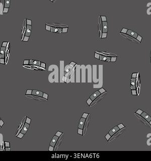 seamless pattern fresh crepe maker cartoon. cooking cuisine, cook kitchen fresh crepe maker sign vector Stock Vector