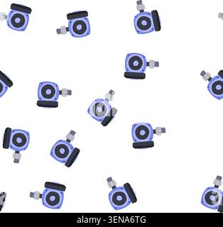 pattern impeller water circulation pump cartoon. plumbing installation, maintenance energy, performance residential impeller water circulation pump si Stock Vector