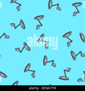 pattern station charging stand wireless cartoon. pad holder, base cradle, organizer platform station charging stand wireless sign. seamless vector ill Stock Vector