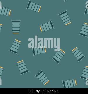 pattern display magazine rack cartoon. book store, bookcase blank, supermarket mockup display magazine rack sign. seamless vector illustration Stock Vector