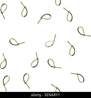 pattern color cable ties cartoon. electrician fastener, solar polyester, repair network color cable ties sign vector Stock Vector