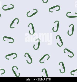 pattern safety carabiner clip cartoon. hook steel, carbine extreme, mountain tool safety carabiner clip sign. seamless vector illustration Stock Vector