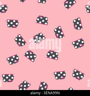 pattern travel cosmetic pouch cartoon. zipper mockup, toiletry fashion travel cosmetic pouch sign. seamless vector illustration Stock Vector