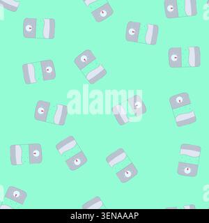 pattern woman humidifier air cartoon. home steam, room humidify woman humidifier air sign. seamless vector illustration Stock Vector
