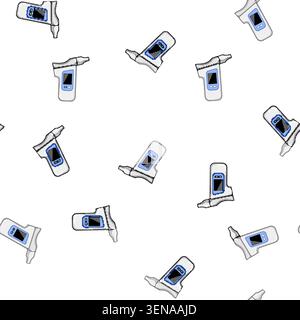 pattern lung spirometer cartoon. volume capacity, airflow measurement, respiratory function lung spirometer sign vector Stock Vector