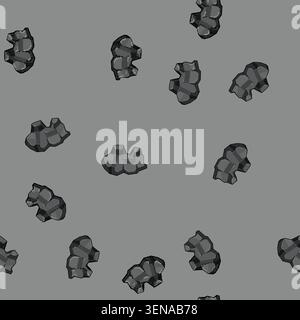 seamless pattern lignite coal ore cartoon. subbituminous combustion, reserves deposits, geology exploration lignite coal ore sign vector Stock Vector