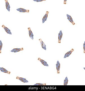 pattern prehistoric arrowhead cartoon. flint stone, tool hunting, weapon indigenous prehistoric arrowhead sign. seamless symbol vector illustration Stock Vector