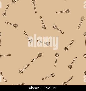 seamless pattern hive honey dipper stick cartoon. beeswax nectar, pollen propolis, queen worker hive honey dipper stick sign vector Stock Vector