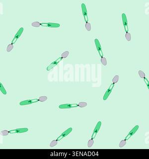 pattern eating smart spoon cartoon. assistive device, ergonomic adaptive, electronic sensor eating smart spoon sign. seamless vector illustration Stock Vector