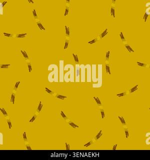 seamless pattern Gold brush stroke featuring a textured, scratched effect, creating an abstract and dynamic design element for backgrounds, banners, o Stock Vector