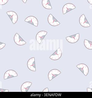 pattern dashboard speedometer cartoon. instrument reading, calibration accuracy, sensor digital dashboard speedometer sign. seamless vector illustrati Stock Vector