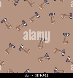 seamless pattern cappuccino tamper coffee cartoon. cappuccino tamper coffee sign vector Stock Vector