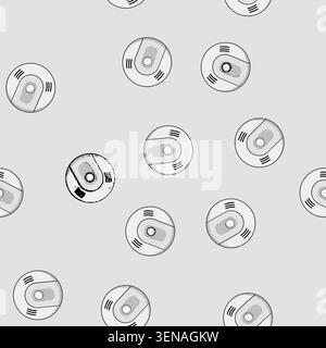 seamless pattern Carbon monoxide detector providing essential protection, alerting residents to the presence of dangerous invisible gas, ensuring home Stock Vector