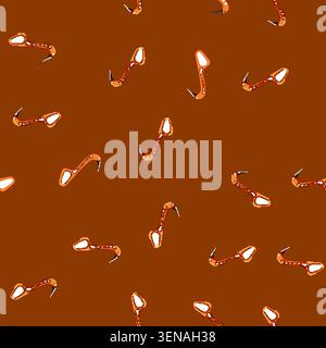 seamless pattern high piolet ice tool cartoon. sport ax, active danger, dangerous drawing high piolet ice tool sign vector Stock Vector