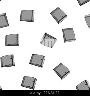pattern Grey closed mailbox with a keyhole provides a common way for delivering and receiving letters, representing privacy, secure messaging, and cor Stock Vector