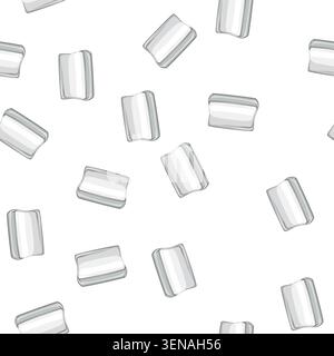 pattern white pillow orthopedic cartoon. white pillow orthopedic sign vector Stock Vector