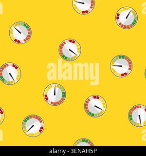 seamless pattern instrument speedometer cartoon. cluster calibration, accuracy sensor, digital analog instrument speedometer sign vector Stock Vector