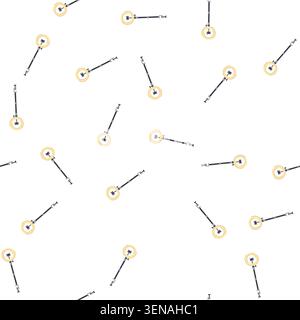 pattern neon light ring cartoon. glow circle, tripod line, blue phone neon light ring sign. seamless symbol vector illustration Stock Vector
