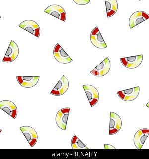 pattern tachometer speedometer cartoon. dashboard instrument, cluster calibration, accuracy sensor tachometer speedometer sign vector Stock Vector