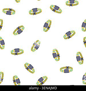 pattern smart pet collar featuring a gps tracking device and red indicator light, providing owner peace of mind by monitoring an animal s location and Stock Vector