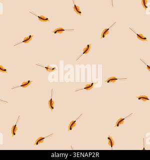 pattern flame burning match cartoon. stick stick, fire burnt, burnout employee flame burning match sign. seamless vector illustration Stock Vector
