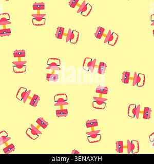 pattern kerosene camping lamp cartoon. old oil, light antique kerosene camping lamp sign. seamless vector illustration Stock Vector