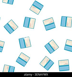 pattern payroll checkbook cartoon. cheque template, wallet paycheck, bank line payroll checkbook sign. seamless symbol vector illustration Stock Vector