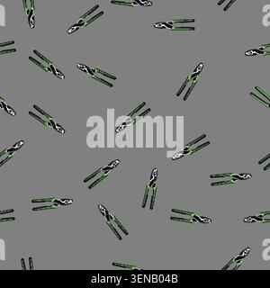 seamless pattern connection crimper tool cartoon. technology industry, wire pliers connection crimper tool sign vector Stock Vector