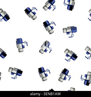 pattern gauge vacuum pump cartoon. water pressure, condition underwater, compressor worker gauge vacuum pump sign vector Stock Vector