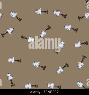 seamless pattern modern lamp table cartoon. modern lamp table sign vector Stock Vector