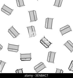 pattern Modern metal package lockbox ensuring safe delivery of parcels, offering a secure solution for residential or business mail reception and prot Stock Vector