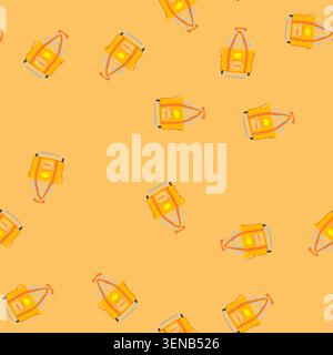 pattern expandable trolley bag cartoon. cabin zipper, handle lock, compartment organizer expandable trolley bag sign. seamless vector illustration Stock Vector