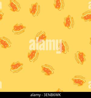 pattern eruption lava puddle cartoon. magma geothermal, basalt igneous, molten crust eruption lava puddle sign. seamless vector illustration Stock Vector