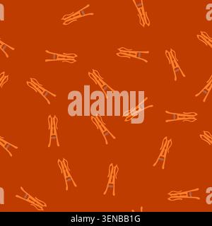 pattern clothespeg clothespin cartoon. clothespin clothespins, line air, dry washing clothespeg clothespin sign. seamless vector illustration Stock Vector
