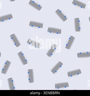 pattern ice cooler box cartoon. drink cold, beverage picnic ice cooler box sign. seamless vector illustration Stock Vector
