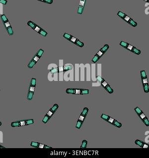 seamless pattern Pet collar featuring a metal buckle and a sturdy d ring, providing secure and comfortable identification for domestic animals while s Stock Vector