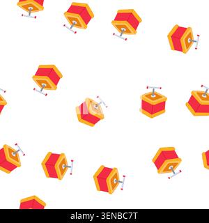 pattern dynamite tnt bomb cartoon. destruction power, impact force, ignition shockwave dynamite tnt bomb sign. seamless symbol vector illustration Stock Vector