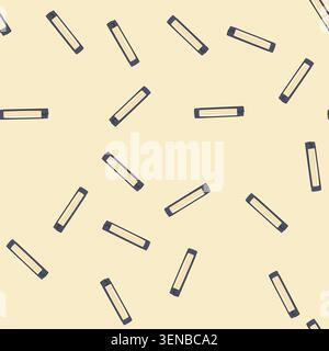pattern stylized cartoon illustration showing a retro vhs tape cassette, symbolizing vintage media, classic home video entertainment, and conveying a Stock Vector