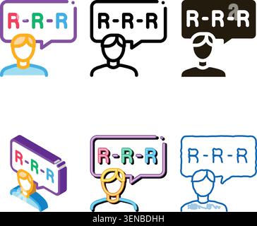 Pronunciation Icon Vector. Outline Pronunciation Sign. mix Isolated Contour Symbol Stock Vector