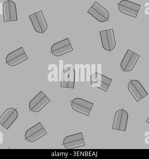 seamless pattern Garment bag icon representing clothing protection, dry cleaning, and travel convenience, hanging ready for use or storage, symbolizin Stock Vector